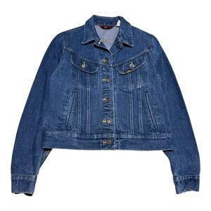 Vintage‎ 80s Ms. Lee Union Made Denim Jean Jacket Women's 11/12 Short Length